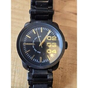 Diesel DZ-1566 Men's 46mm Black Steel Watch. 6.75" Band
